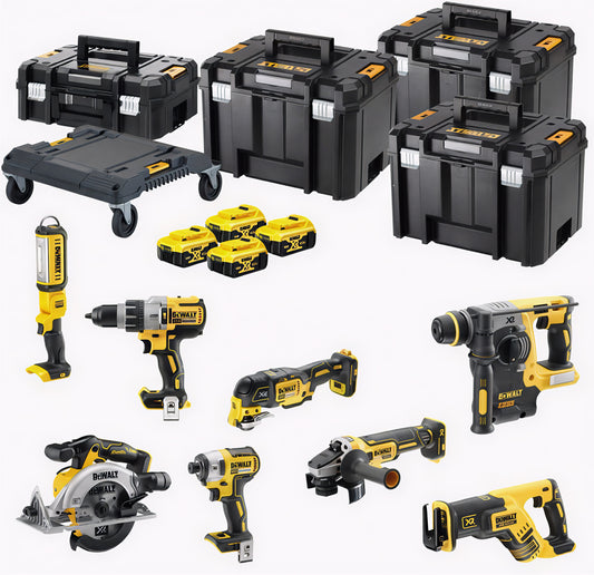 DeWalt DCK853P4T Set avantage 8 pièces | 4 x 18 V 5,0 Ah dans coffrets T-Stak